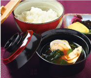蛤赤だしと白ご飯